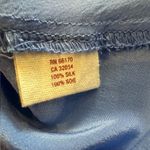 100% Silk Maeve By Anthropologie Button Down Cap Sleeve Blouse Size: 4 Blue Photo 4