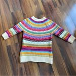 Gap Y2K 100% Lambswool Fair Isle 3/4 Sleeve Crewneck Chunky Knit Sweater 2003 Photo 1