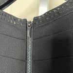 Bebe  black bodycon bandage mini dress w mesh detail and metallic studs a29 Photo 4