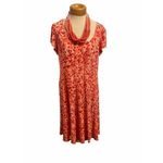 Connected Apparel  size 16 coral pink dot patterned  dress Photo 4
