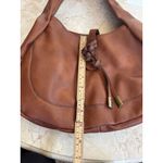 Brown Pebbled FAUX Leather Hobo Shoulder Bag With Dual Inside Pockets & Zipper Photo 2