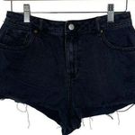 PacSun High Rise Distressed Festival Denim Shorts in Black Size 27 Photo 4