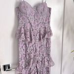 Majorelle Zelda Fitz Tiered Lace Dress Gown in Soft Purple Medium $398 Photo 3