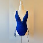Victoria's Secret Very Sexy Lace Teddy Sapphire Blue Size M Photo 3
