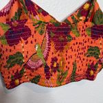Joie NWOT  Orange Floral Cropped Camisole Cotton Small Photo 3