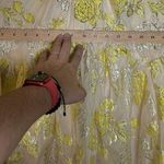 Sister Jane Womens Yellow Metallic Gloss Oversized Babydoll Mini Smock Dress Sm. Photo 10