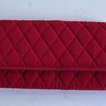 Vera Bradley Tango Red Microfiber Wristlet Wallet Bifold Zip & ID Card Holder Photo 0