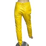 Ralph Lauren  Purple Label Vintage Women’s Size 12 Yellow Leather High Rise Jeans Photo 4
