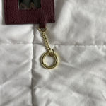 Steve Madden  Card Case Burgundy Purple ID Holder Gold Keyring Small Photo 1