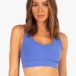 Koral NWOT Womens Amparo Blue Evolve Blackout Sports Bra sz S Racerback Key Hole Photo 0