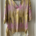 Marc New York  Oversized Short-sleeved Watercolor Top, Size Medium Photo 0