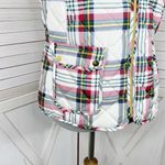 st. john's bay St. John’s Bay Plaid Full Zip Puffer Vest White Multi Medium Photo 5