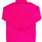 Charter Club Cashmere Very Pink Cable Knit Turtleneck M 100% Cashmere Cozy Soft Photo 1