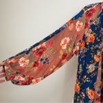 Tolani  Floral Silk Tassels Long Sleeve‎ Blouse NWT Size XL Photo 3
