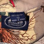 British Khaki  size 12 shirt equestrian print longsleeve Photo 6