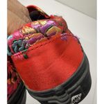 Vans  Chinese New Year Satin Floral Slip Ons Womens 8.5 Red Festive Floral Asian Photo 5