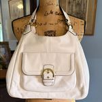 Coach Campbell Triple Entry Pebbled Leather Hobo – Style F24868 in Cream/Ivory Photo 13