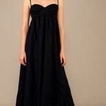 Farm Rio NWOT  Linen Blend Black Sleeveless Maxi Dress Size L Photo 0