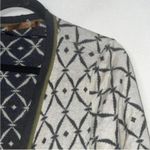 Belldini Beige Grey Diamond Printed Open Front Long Sleeve Sweater cardigan Gray Photo 1