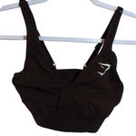 Gymshark  Vital V Neck Sports Bra Light Support Espresso Marled Size Xs Photo 0
