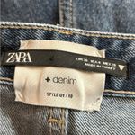 ZARA +Denim Women’s Jeans Size 28 USA 4 Raw Hem Cropped Wide Leg Blue size 28 Photo 1