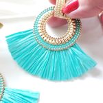 Free People New! FP Amber Raffia Earrings Photo 13