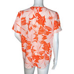 J.Crew Shirt Womens 10 Orange Floral Flower Tropical Office Casual Versatile Photo 3