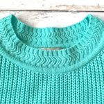 Women’s L/G Knit Chunky Sweater Teal Pastel Blue Size Large Vintage Label Photo 2