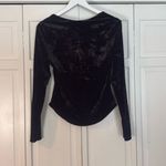 Free People perfect date black velvet cowl neck blouse xs Photo 8
