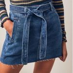 PacSun  Denim A-Line Belted Mini-Skirt With Pockets NWOT Size 26 Photo 0