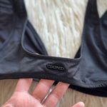 SKIMS  Swim Plunge Triangle Bikini Top Onyx Size Medium Photo 5