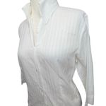 Naracamicie Blouse Shirt Womens S White Pinstripe Career Office Business Italy Photo 2