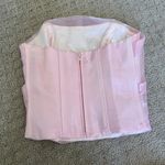 Aspeed Vintage Y2K Pink Organza Prom Dress Tube Top Maxi Skirt Scarf Diamante Detail XS Photo 3