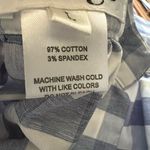 Unique Vintage  Blue and White gingham Midi A-Line Skirt size Large Photo 3