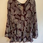 Urban Outfitters Ecote burgundy paisley print mini dress size 0 Photo 3