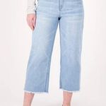Susan Graver  Wide Leg Crop Jean with Frayed Hem Size 10 & 12p Photo 0