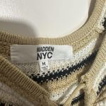 Steve Madden Madden NYC Crochet Sweater Dress With Short Sleeves Neutral Bohemian Medium Photo 2