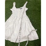 Lulu’s Fairy Your Sunny Day White Tiered Smocked Mini Dress Coquette Cottage S Photo 10