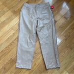 Spanx  Vegan Leather Straight Cigarette Leg Pants Toffee Beige Sz XL Photo 2