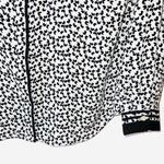 The Loft White & Black Ditsy Floral Print Collared Button Down Blouse Photo 4