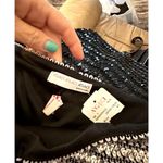 A’Gaci Silver and Black Sequin Mini Skirt Photo 3