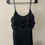 Ramy Brook  Black Satin Ezra Jumpsuit size 8 wide leg designer classic piece Photo 3