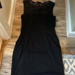 Laundry by Shelli Segal Laundry by Shelly segal little black dress with lace top, side pockets and zip ( Photo 0