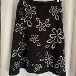 CAROLE LITTLE LINEN SKIRT Sz: 8 Black Photo 0