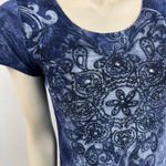 Westport 1962 Navy Y2K Bling Beaded T-Shirt Photo 2