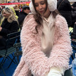 Anthropologie Link Pink  Fur Duster Coat Photo 0