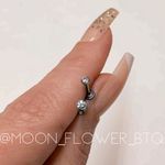 Rainbow Stainless Steel CZ Flat Back Earrings Pink Photo 5