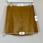 Kendall + Kylie Women’s Snap Front Suede Mini Skirt Tan Size Small FLAW Photo 5