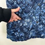 Talbots NEW  Vest Womens XS Blue Floral Quilted Sleeveless Full Zip Jacket Photo 3