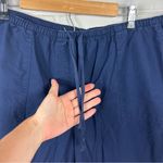 L.L.Bean Navy Classic Fit Cropped Cotton Pants Size XL Blue Photo 5